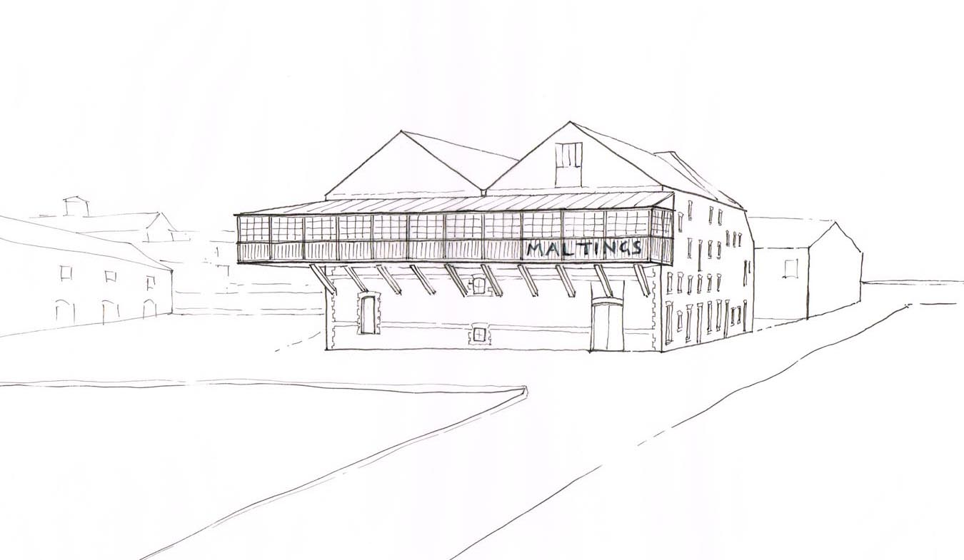 Wells Maltings Balcony cafe